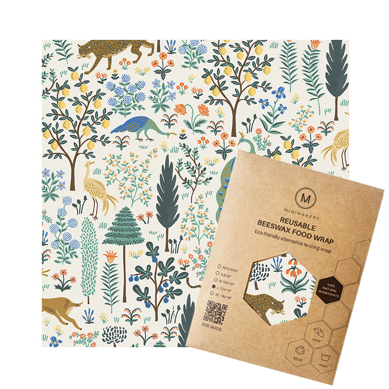a piece of paradise print in premium cotton beeswax wraps by minimakers singapore