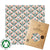 art deco print in organic cotton beeswax wraps by minimakers singapore