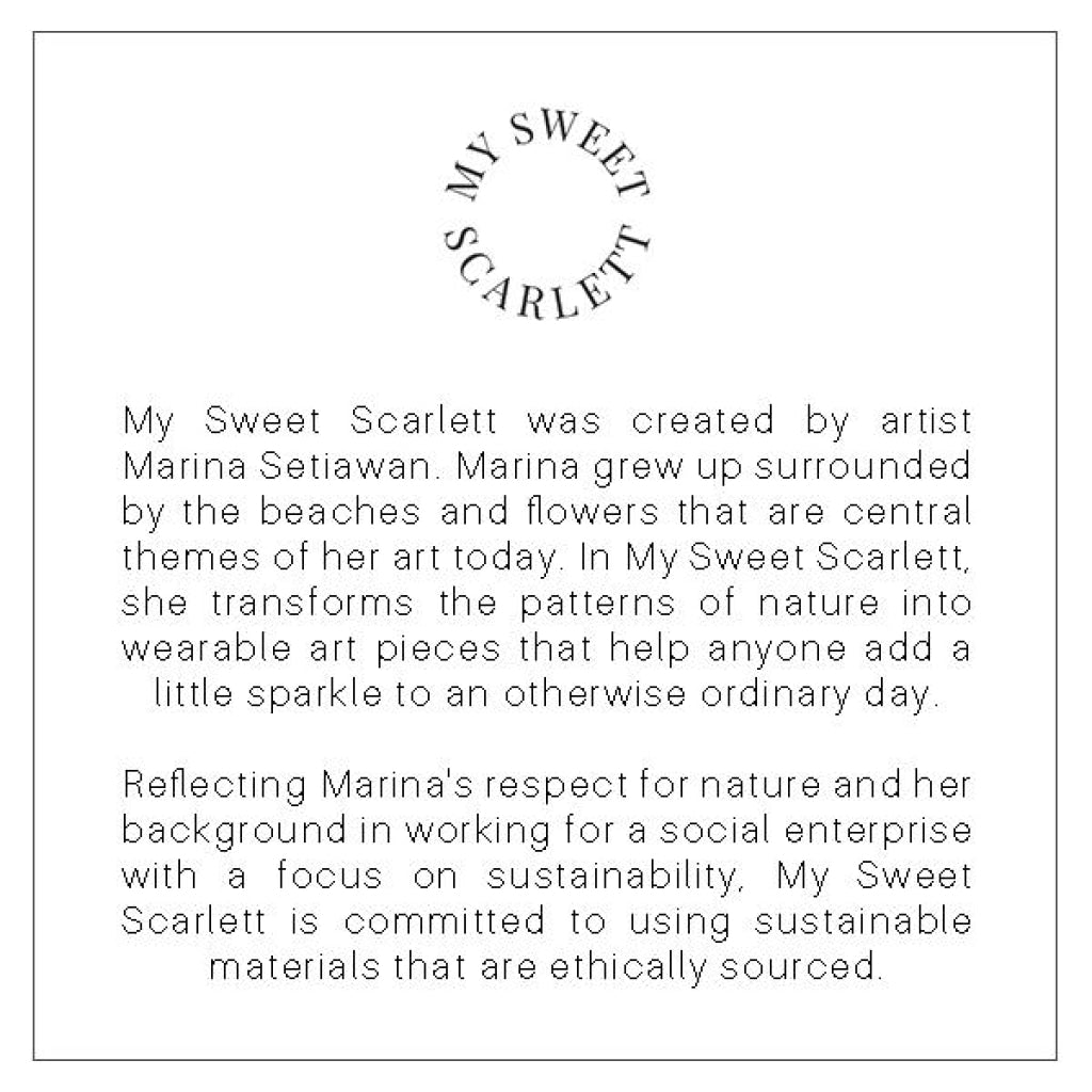 My Sweet Scarlett Artist Bio beeswax wraps in collaboration with minimakers singapore