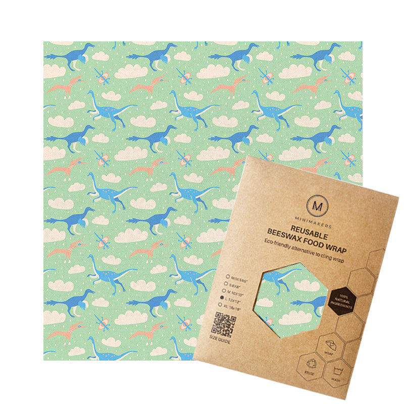 night at the museum print in premium cotton beeswax wraps by minimakers singapore